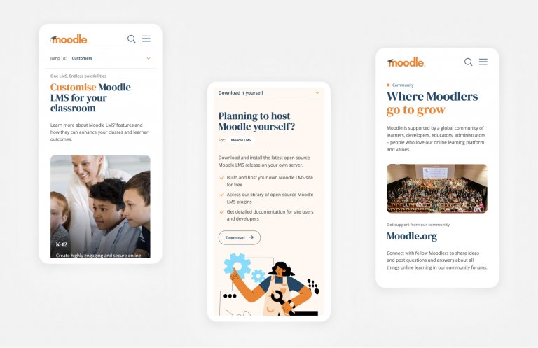 Moodle mobile designs