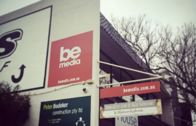 Instagram post of Be Media office