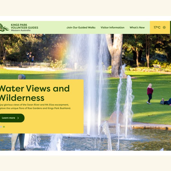 Showcasing the dedication of Kings Park Volunteer Guides with their new website Image