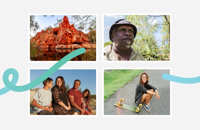diabetes wa block mockup on website - four squares